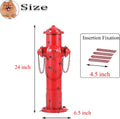 24"H Metal Fire Hydrant for Dogs to Pee On, Vintage M & L Fire Hydrant Post
