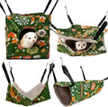 kathson 4 PCS Ferret Hammock Set,Washable Guinea Pig Hideout Bed,Soft Hamster Toys Hanging Tunnel Mats, Small Pets Cage 