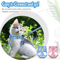 Cat Harness and Leash Escape Proof for Walking, Adjustable Soft Kitten Harness with Reflective Straps Step in Cat Vest H