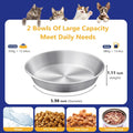 4-Pack 304 Stainless Steel Cat Food Bowls, Non-Slip Basic Dishes