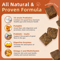 ZEBORA Probiotics for Dogs, Digestive Health, Pumpkin, 120 Soft Chews