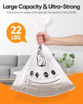 KropBom 180 Pack Cat Litter Box Robot 5/4/3 Waste Bags,Transparent, Self Cleaning Litter Box Liners Bags for Most Automatic Cat Litter Boxes，Pre-Separated, Heavy Duty, 9-11 Gallon Capacity