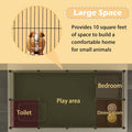 Xymoso DIY Guinea Pig Cages with Waterproof Canvas Bottom,16 Panels Small Animal Cage Pet Playpen with Door for Bunny Tu