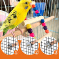 Bird Perch Wooden Parrot Perchs Stand, 4PCS Parrot Perches Toys Wood Perches with Different Widths Bird Cage Toys Cage A