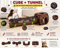 Sexy Liza’s Pop Up Tent Cat Cube - 24x22x20” Play Tent w/ 14” Hole - Connects with Snarky Pets Timmy & Mister’s Tunnel - Outdoor Cat Tent, Play Pen, Zip Connect, Outdoor cat House or Small Dog Bed