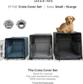 Jax & Bones Dog Crate Cover & Mat w/Bumper, Machine Washable, Made in USA