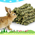 25pcs Rabbit Timothy Hay Toy for Bunny Small Animal Treats Natural Grass Stick Chew Toys Snacks Molar Teeth Grinding for