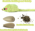 MeoHui 12PCS Rattle Cat Mouse Toys also Prefilled Catnip, 2.36” Mice Body Size, Faux Fur Cat Mice Toys with Plastic Body, Interactive Catnip Toys for Indoor Cats Play Fetch