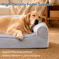 WESTERN HOME Dog Beds Large Sized Dog，Orthopedic Pet Bed for Senior Dogs, Waterproof Pet Beds with Washable Removable Cover, Large Soft Nonskid Bottom Couch, 36in, Grey