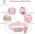 Babole Pet Girl Dog Collar for Puppy Small Dogs - Cute Pink Plaid & Bow Print Spring/Summer Puppy Collar, Soft Adjustable Holiday Female Dog Collars with Quick Release Buckle XS