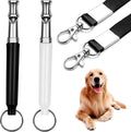 2 Pack Dog Whistle, Dog Whistle to Stop Barking Neighbors Dog, Adjustable Ultrasonic Silent Dog Whistle, Professional Re