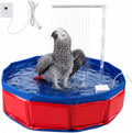 Extra-Large Bird Automatic Bath Shower, Portable Bird Bathtub with Pump