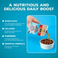 Brutus Beef Bone Broth for Dogs - All Natural Dog Bone Broth with LiquidChondroitin Glucosamine & Turmeric - Human Grade Dog Food Toppers for Picky Eaters - Tasty & Nutritious 16.9oz (Pack of 6)