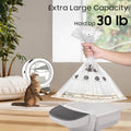 AWoHH 90 Pack Cat Litter Box Robot Model 5/4/3 Waste Bags, Tear-free, Transparent, Sensor-compatible, Automatic Litter Box Liners Bags, 9-11 Gallon Capacity