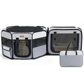 Want to Give Your Kittens & Puppies a Safe, Independent Space? Try Lekereise: 47"×16" Portable Cat Playpen, 2-in-1 Dog Playpen, Independently Usable, with a Carry Bag. Play Freely Anywhere!