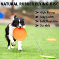 Kwispel Dog Flying Disc - Durable Rubber Dog Toy for Fetch - Interactive Lightweight Flyer Dog Toys for Outdoor Playtime - Safer Disc for Healthy Activity - for Small/Medium Dogs (Blue)