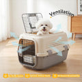 NEWBULIG 23" Hard-Sided Dog Carrier, Plastic Cat & Dog Crate, 4-Sided Ventilation Travel Pet Kennel, Top & Front Door Ac