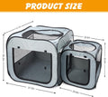 Portable Cat Playpen with Separate Areas, Foldable Cat Tent for Indoor and Outdoor, Pet Playpen for Kittens and Small Dogs