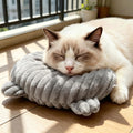 Plush Pet Sofa Bolster Pillow, Warm Cozy Neck Support Cushion for Dog Cat, M Gray