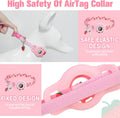 BINGPET AirTag Cat Collar with Bells, Upgraded Safety Elastic Cat Collar with Airtag Cat Collar Holder, Anti-Lost Cat Collars for Girl Boy Cats, Anti-Suffocation Kitty Puppy Collars
