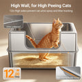 Non-Stick Entirely Stainless Steel Litter Box Splash-Proof & Leak-Proof