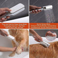 Dog Shower Sprayer with Adjustable Water Pressure & Pause Mode, Dog Shower Attachment with 100 Inch Stainless Steel Hose Metal Diverter, And Faucet Adapter for Outdoor Pet Bathing
