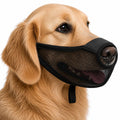 Dog Muzzle, Soft Air Mesh Muzzles for Large Sized Dogs, Breathable Dog Mussels for Scavenging Biting Licking & Barking, Adjustable Mouth Guard with Front Opening, Allows Panting and Drinking (Black,L)