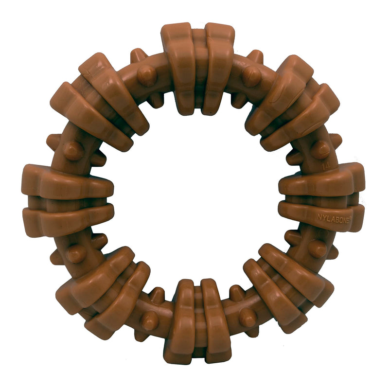 Nylabone Textured Ring Power Chew Toy for Large Dogs, Durable Dog Toys for Aggressive Chewers, Strong Dog Chew Bones To Keep Them Busy, Flavor Medley, X-Large - 50+ lbs, 1 Count