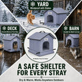 Tailtastic Weather Outdoor Cat House, Higher Seams Keep Ground Water Out