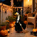 Halloween Witch Porch Goose Outfit Witch Hat Cape Broom Set for 23'' Geese