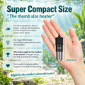 Thumb-Sized 10W Super Mini Aquarium Betta Heater for 1-2 Gallon Small Tanks