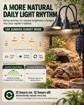 Sunrise & Sunset Reptile Heat Lamp Fixture, Dual Head (Bulb Not Included)