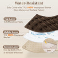 MYSKY HOME Waterproof Couch Covers for Dogs Washable, Chocolate, 35"x71"