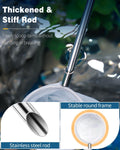 Pawfly Aquarium Shrimp Net, 2 Inch Tiny Fish Tank Net with Extendable Stainless Steel Handle, Soft Round Fine Mesh for S