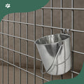 Advance Pet Product Heavy Stainless Steel with 2 Hook Bucket, 1 Quart Flat