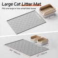 Bulkniu Large Silicone Cat Litter Mat, Waterproof/Urineproof, Litter Recycling, Easy to Clean, Soft on Kitty Paw (22"X34"- Grey)