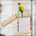 ZooVibe Bird Perches Platform Swing with Climbing Ladder Birds Toys Cage Accessories for Cockatiels, Lovebirds, Pacific Parrotlets,Chinchilla, Hamster Play Gym Exercise Stand