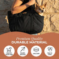 NoblePup Plush Dog Purse Carrier for Small Dogs, Soft Tote Bag with Safety Harness Clip, Cozy Pet Carrier for Dogs Under 15 lbs, Comfortable Shoulder Carrier for Travel, Black 2.0