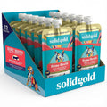 Solid Gold Beef Bone Broth for Dogs - Limited Ingredient Bone Broth Dog Food Toppers for Picky Eaters with Collagen & Superfoods - Dog Gravy Topper for Dry Food - Gut Health & Hydration - 12 Pack