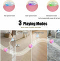 molxiobul Interactive Dog Cat Toy Ball, Upgraded Rechargable Rolling Pet Ball with 2 Tails, Smart Automatic Moving Toy for Bored Indoor Kitty Puppy -Pink