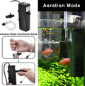 DOMICA 100GPH 5W Internal Aquarium Filter with Aeration System Power Filter for 5 to 15 Gallons Fish Tank, Submersible F