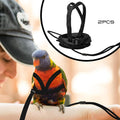 2 pcs Pet Parrot Bird Harness and Leash, Adjustable Training Design Anti-Bite, Outdoor Flying Training Rope Kit for Bird