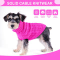 Dog Sweaters for Small Dogs Knit Small Dog Sweater Warm Winter Dog Clothes Girl Turtleneck Puppy Sweater Sleeveless Chihuahua Clothes for Cold Weather Solid Stretchy Pet Cat Outfit (Rose, S)