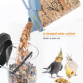 Brabtod Bird Seed Storage Container Portable-3 Qt/2.8 L Clear Plastic Pet Food Container-with Measuring Cup,Airtight Wild Bird Seed Dispenser for Storing Sunflower Seed|Squirrel proof|BPA Free-Blue