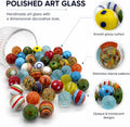 20 Pcs Assorted Glass Marbles, 16mm/0.63 Inch Glass Marbles Bulk, Cats Eye Marbles for Marble Bounce Game, Vase Fillter,