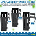 Borlech Upgraded Large Aquarium Plant Holder with Hooks and Suction Cups for Fish Tank Aquaponic Plant Cultivation and A