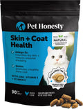Cat Skin & Coat Health Chews – Crunchy & Creamy Treats with Omegas, Vitamin C & E, Biotin – Soothes Itchy, Dry Skin, Reduces Shedding & Promotes a Shiny Coat – Cat Vitamins (Chicken 90-Day Supply)
