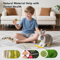 RUBYHOME Oversize Rabbit Litter Box with Drawer, Corner Toilet Box with Grate Potty Trainer, Bigger Pet Pan for Adult Gu