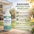 Flea Spray for Home & Pets Plant-Based Repellent with Cedarwood Scent 16 Oz