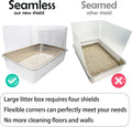 YOILES 3PCS Cat Litter Box Pee Shields,Transparent Easy Clean Splash Guard for Open Top Litter Pan 14.5×11.5in- Litter Box Not Included (3, Clear)